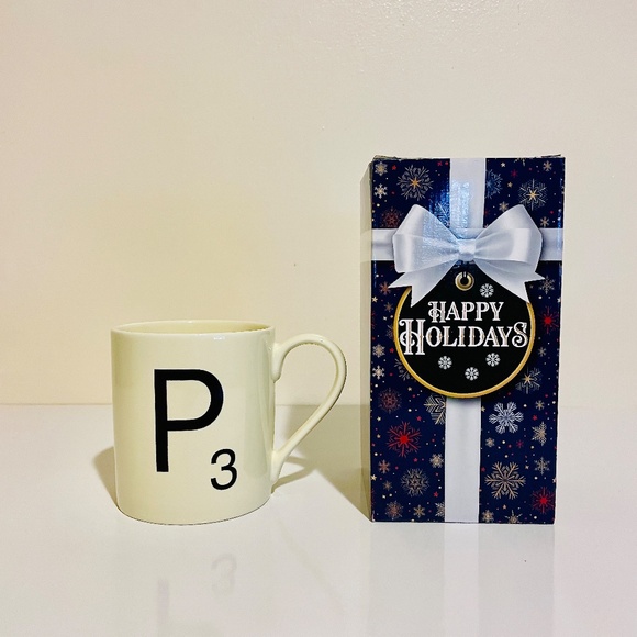 Scrabble Letter P Mug and Holiday Christmas Sweater Design Travel Mug Bundle - Picture 3 of 11